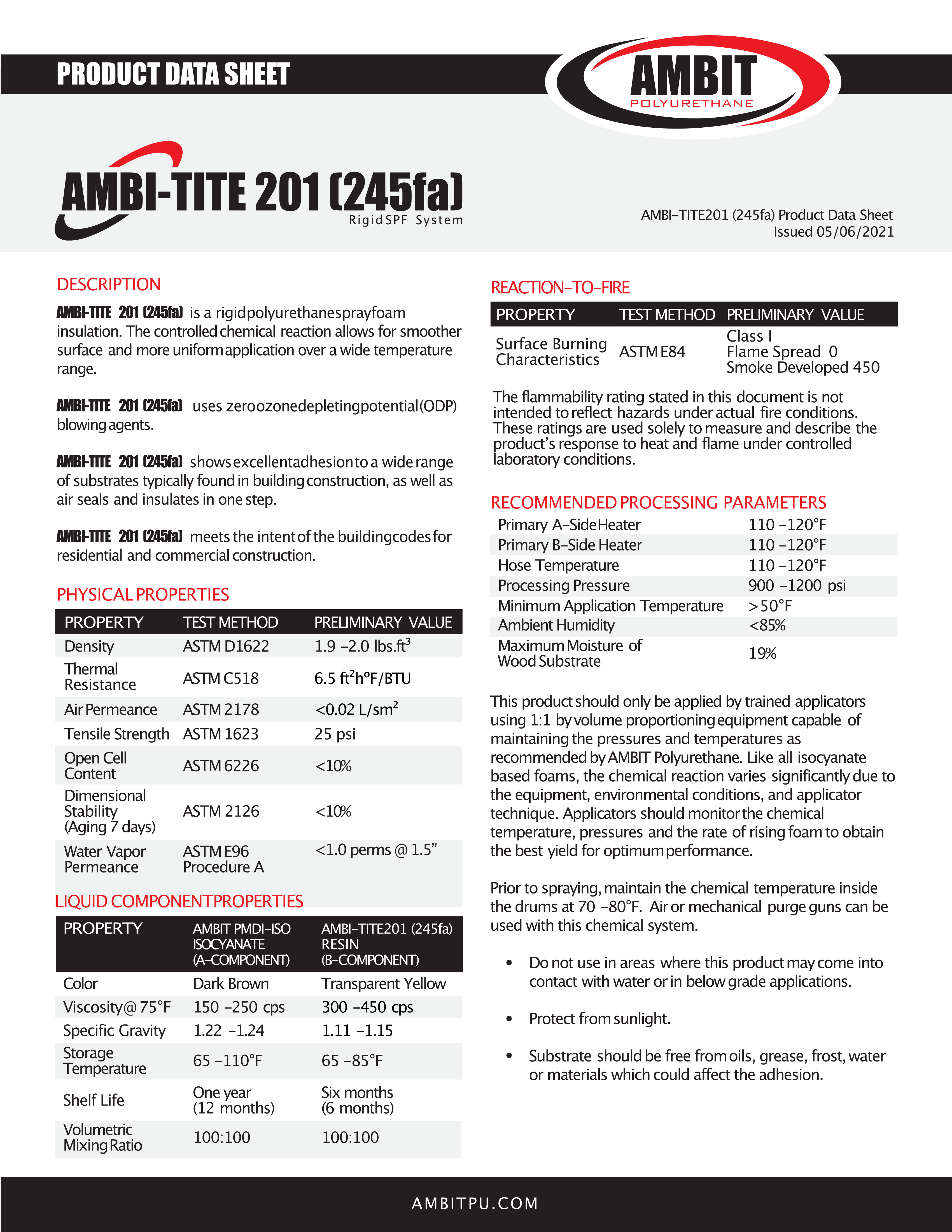 AMBIT AMBI-TITE 201 (Closed Cell)