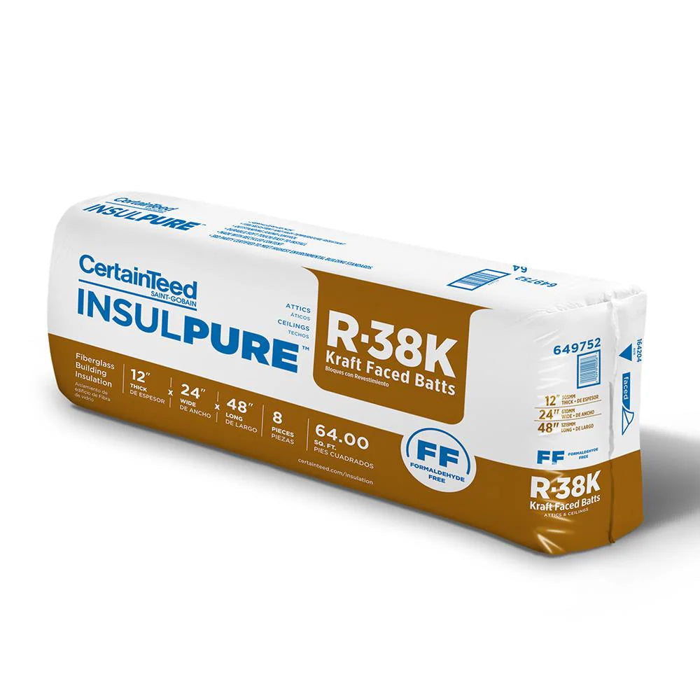 R38 Faced 16"x48" CertainTeed [42.67 SQFT]