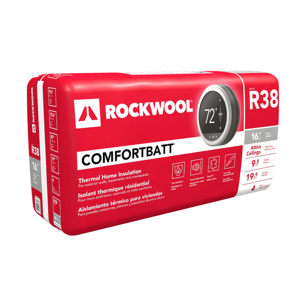 Rockwool ComfortBatt (R38 - 9.5" x 15.25") [19.91 sqft/bag]